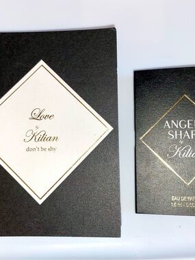 2 PC Killian Spray Vial .05 oz samples: Don’t Be Shy & Angel Share NEW in Cards!